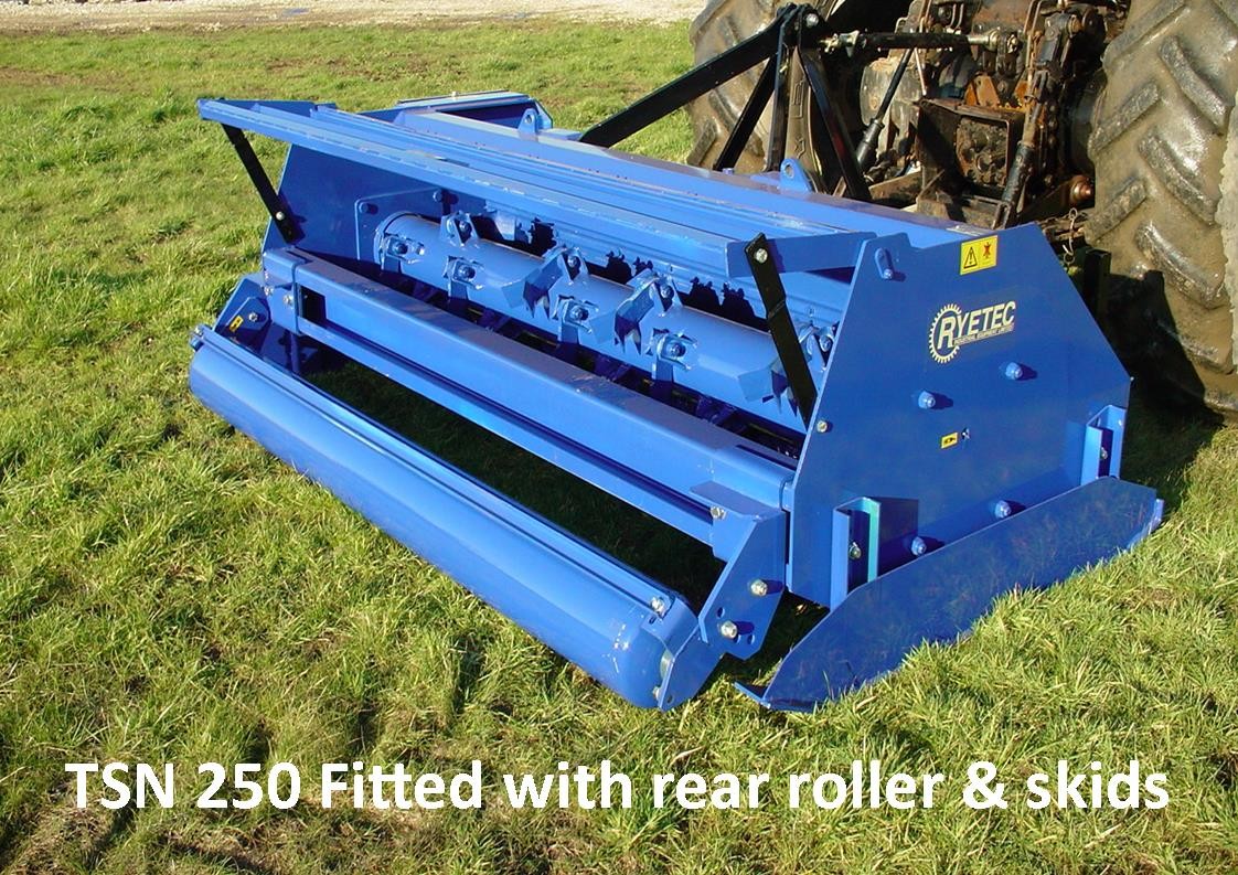 TSN 250 fitted with optional rear roller and heavy duty skids